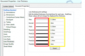 Line Thicknesses In Solidworks Explained Innova Systems