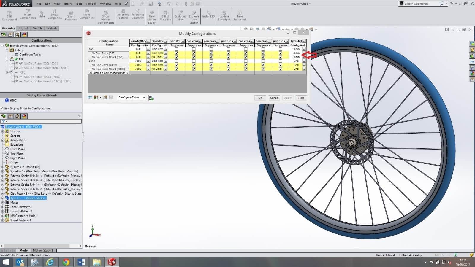 Derived configurations in SOLIDWORKS 10