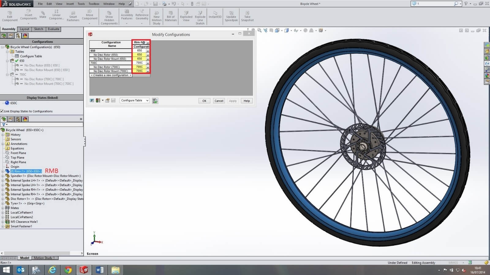 Derived configurations in SOLIDWORKS 4