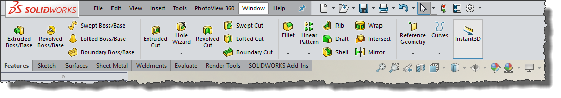 SOLIDWORKS 2016 Classic Toolbar