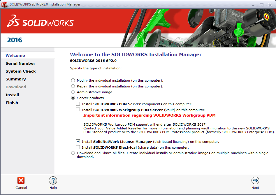 how to install the SOLIDWORKS snl manager 1