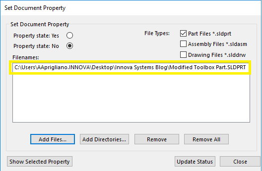 How to remove SOLIDWORKS Toolbox Flag 5