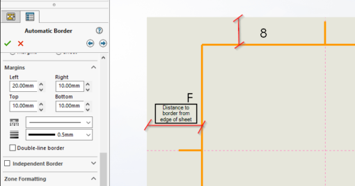 Automatic Border creation for SOLIDWORKS drawings - Innova Systems