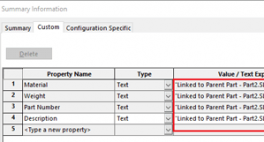 Copied properties in derived & mirrored files