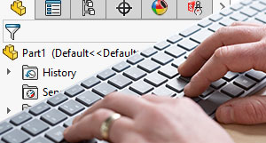 Ctrl+Q to rebuild SOLIDWORKS features