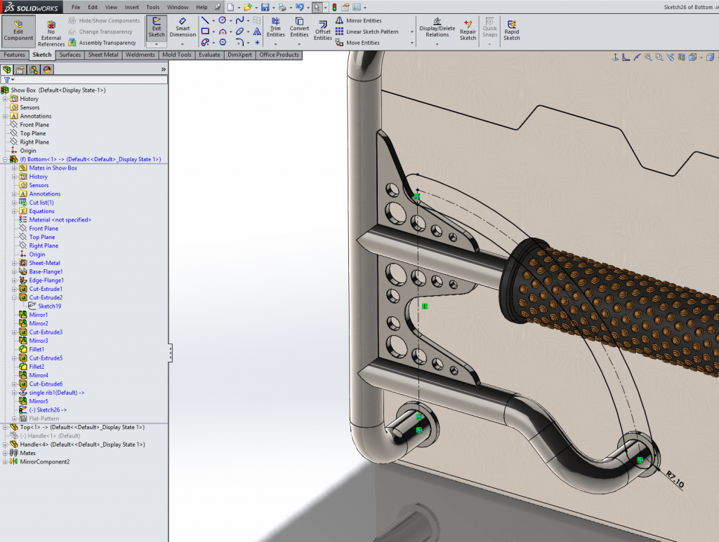 Solidworks смещение эскиза