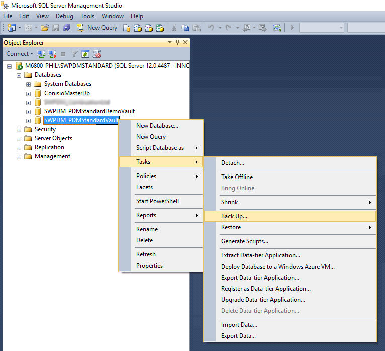 SOLIDWORKS PDM Standard Backup Tutorial 1