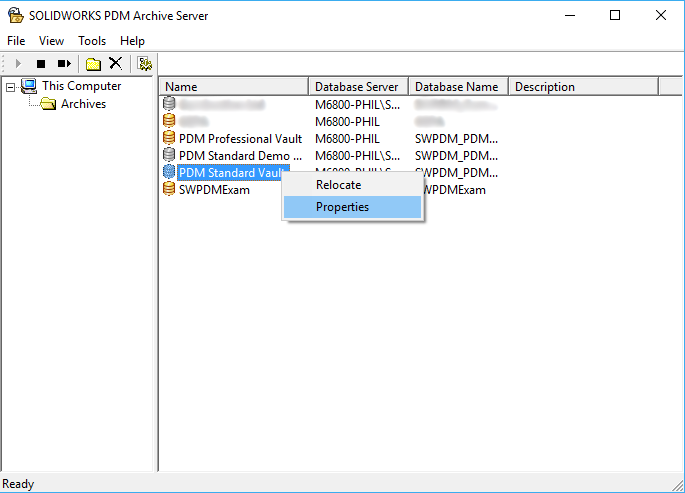 SOLIDWORKS PDM Standard Backup Tutorial 8