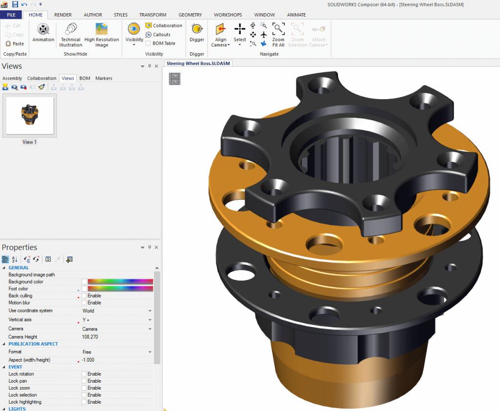 Photorealistic models in SOLIDWORKS Composer