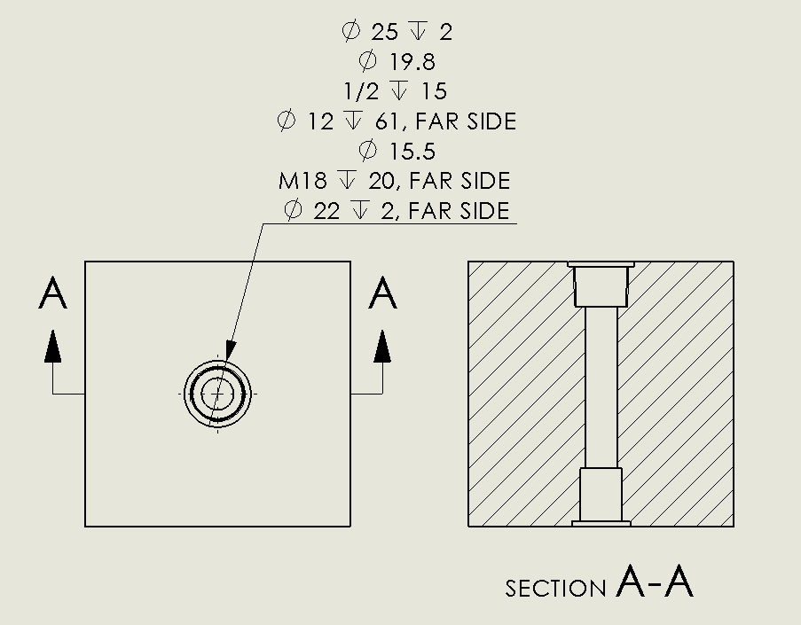 SOLIDWORKS 2018 - Advanced Hole Callout