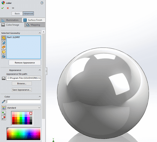 SOLIDWORKS colour setting guide