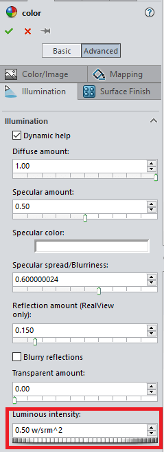 SOLIDWORKS colour setting guide