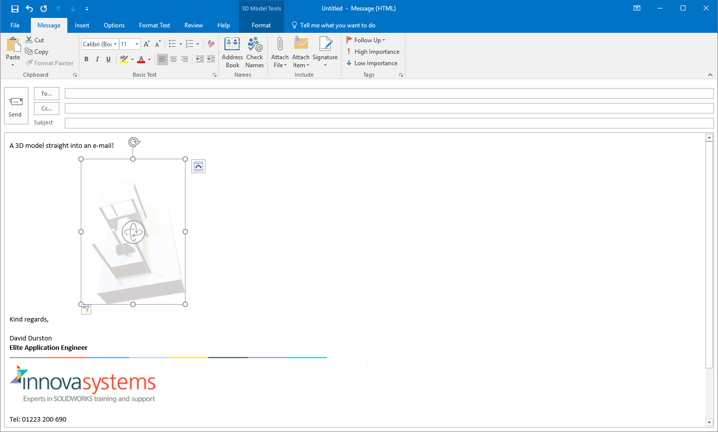 SolidWorks 3D Models In Microsoft Office Email