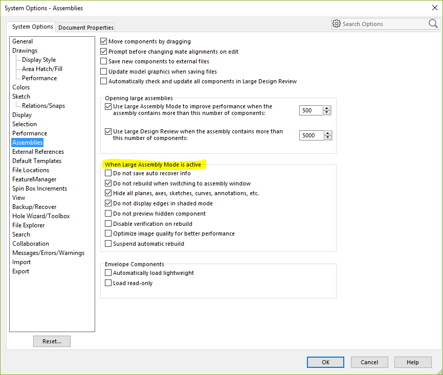 Working with a Large assembly in SOLIDWORKS 2017 2