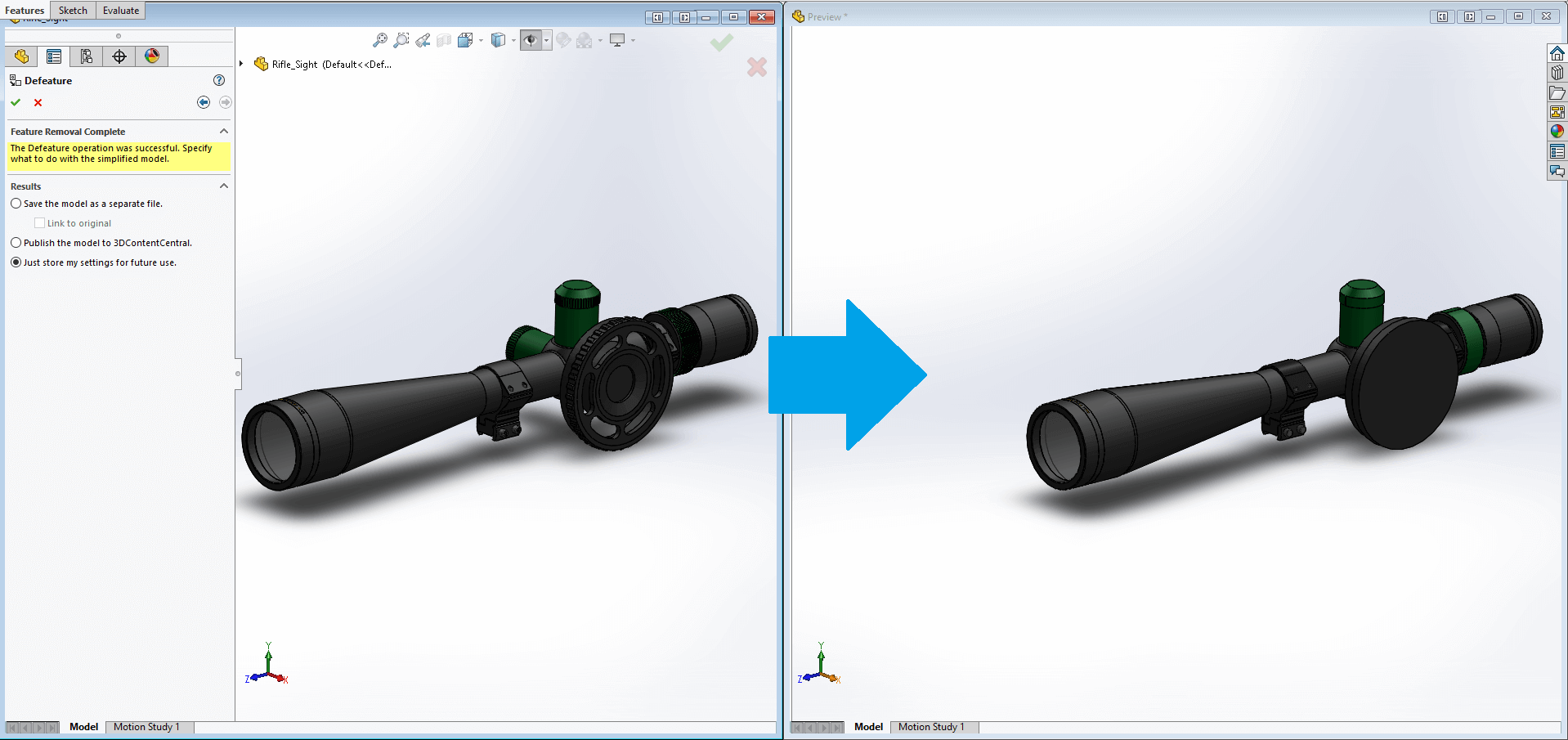 Working with a Large assembly in SOLIDWO